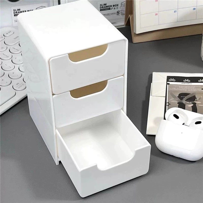Tủ mini 3 ngăn kéo để bàn Muji dupe Xinh Xắn Decor Trang Trí Bàn Học