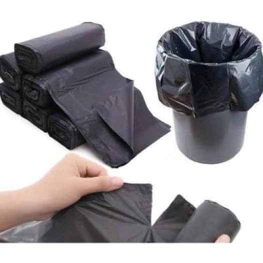 Set of 3 Rolls of Garbage Bags, size 55*65 cm, Black, Biodegradable, No Core - BA 1299