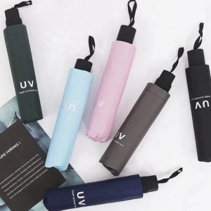Rain Umbrella - High-quality 8-slat Foldable Large Anti-UV Foldable Rain and Sun Umbrella