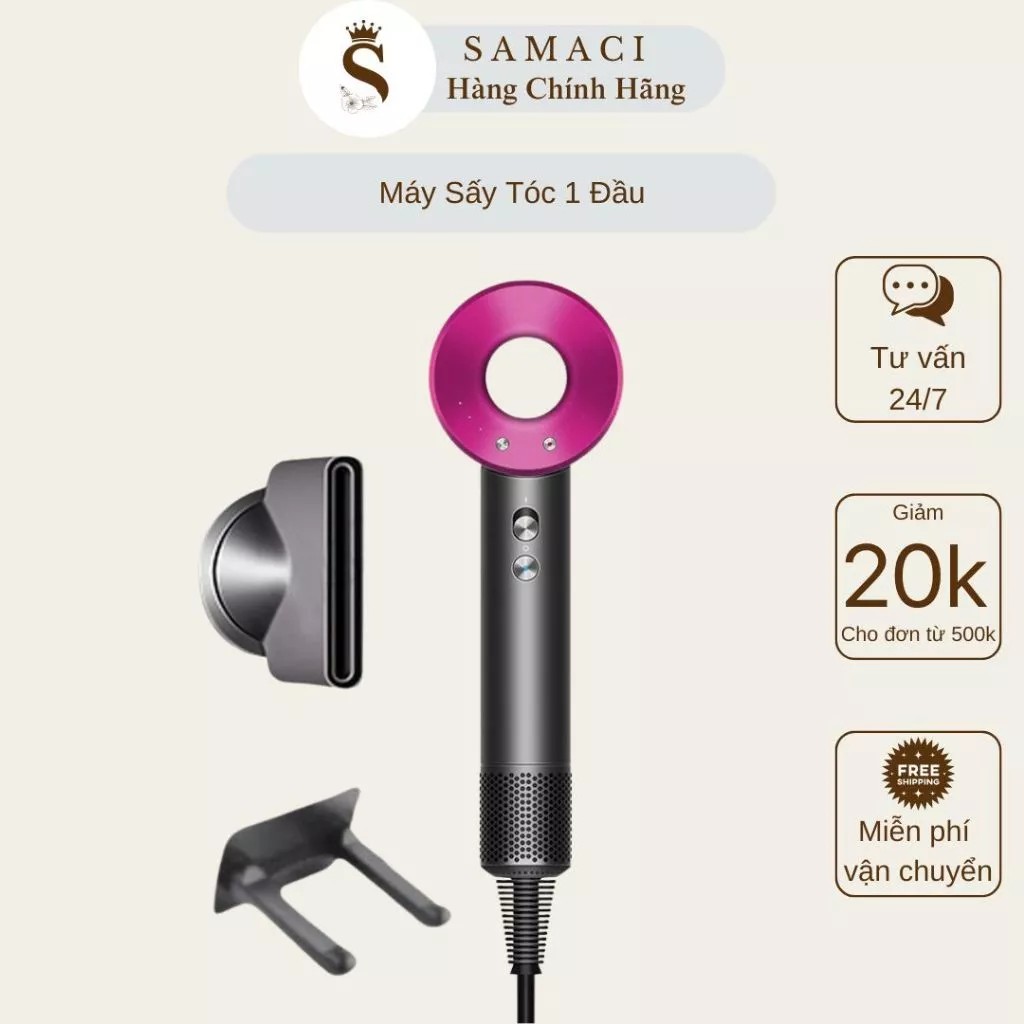 Hair Dryer with 2 Hot and Cold Plates Helps Reduce Hair Loss and Dry Hair Quickly 2200W Capacity