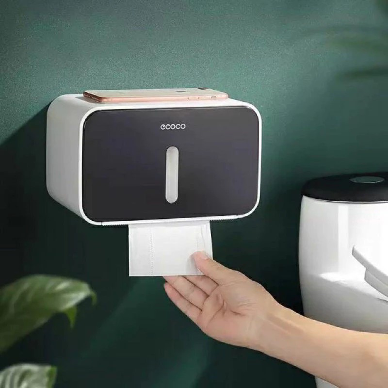 Waterproof toilet paper holder, no need to drill the wall 1903 ecoco