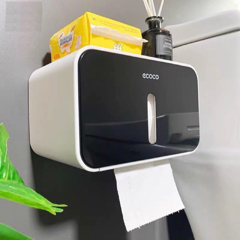 Waterproof toilet paper holder, no need to drill the wall 1903 ecoco