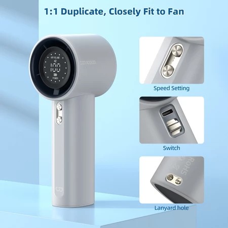 Goojodoq mini fan silicone protective cover, portable handheld fan, high speed fan, silicone case
