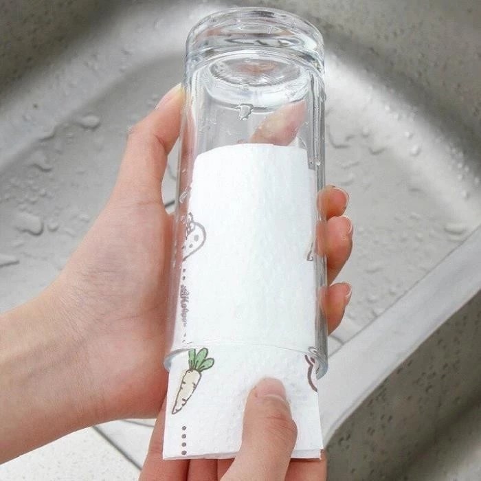 Multi-purpose Kitchen Cleaning Paper, Reusable Washable Sheet Roll, Beautiful and Convenient Pattern