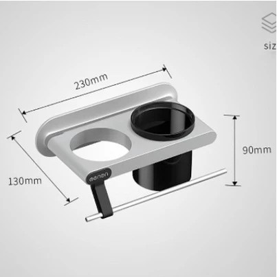 Bathroom Wall Mounted Hair Dryer Holder, High Quality OENON ABS Plastic Bathroom Shelf