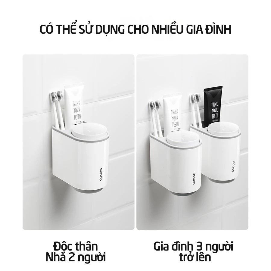 High-end ECOCO toothbrush holder. Comes with 2 cups 1905