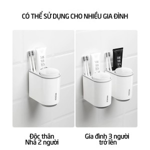 High-end ECOCO toothbrush holder. Comes with 2 cups 1905