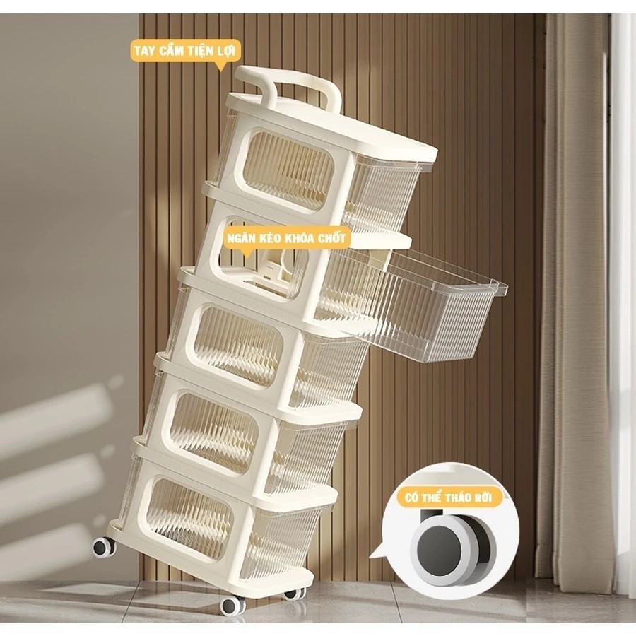 3,4,5-tier diaper storage cabinet, multi-purpose storage cabinet, spa trolley with convenient wheels