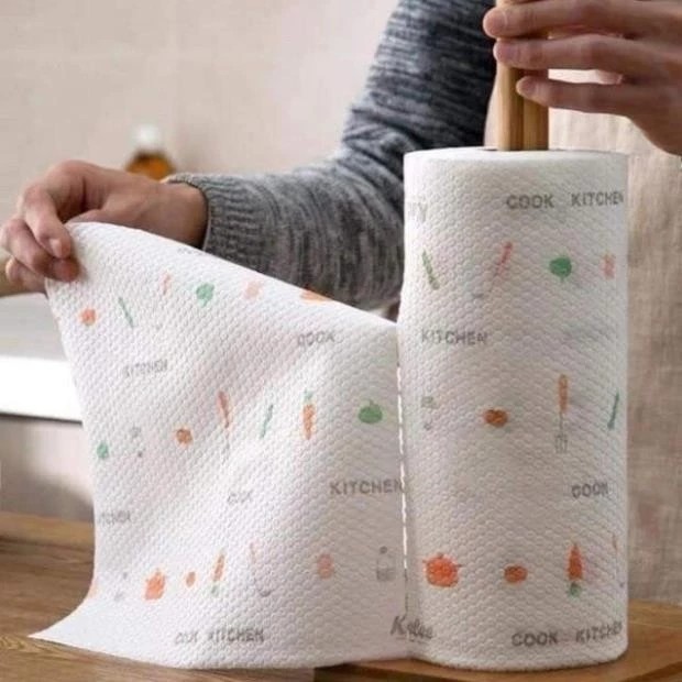 Multi-purpose Kitchen Cleaning Paper, Reusable Washable Sheet Roll, Beautiful and Convenient Pattern