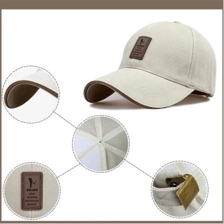 Solid color cotton baseball cap with high quality fashion design