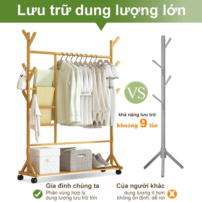 Multi-purpose Clothes Hanger, Good Load-bearing, Anti-Termite, Easy to Move, Home Decoration