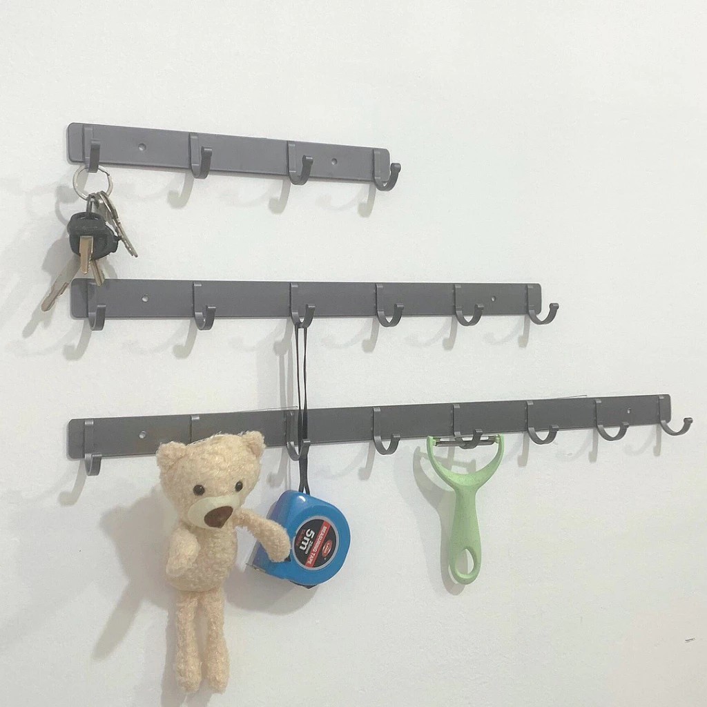 Clothes hanger, hanging bar, fixed wall hook, aluminum alloy, no drilling required