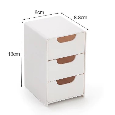 Tủ mini 3 ngăn kéo để bàn Muji dupe Xinh Xắn Decor Trang Trí Bàn Học