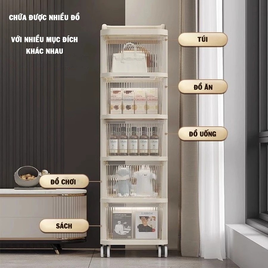 3,4,5-tier diaper storage cabinet, multi-purpose storage cabinet, spa trolley with convenient wheels