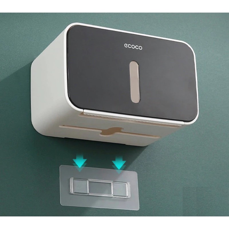 Waterproof toilet paper holder, no need to drill the wall 1903 ecoco