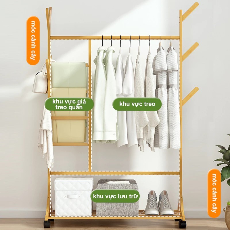 Multi-purpose Clothes Hanger, Good Load-bearing, Anti-Termite, Easy to Move, Home Decoration