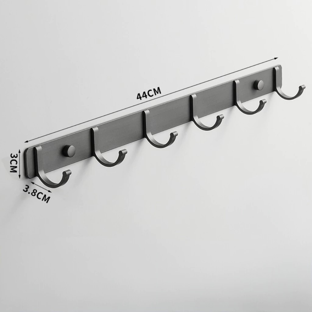 Clothes hanger, hanging bar, fixed wall hook, aluminum alloy, no drilling required