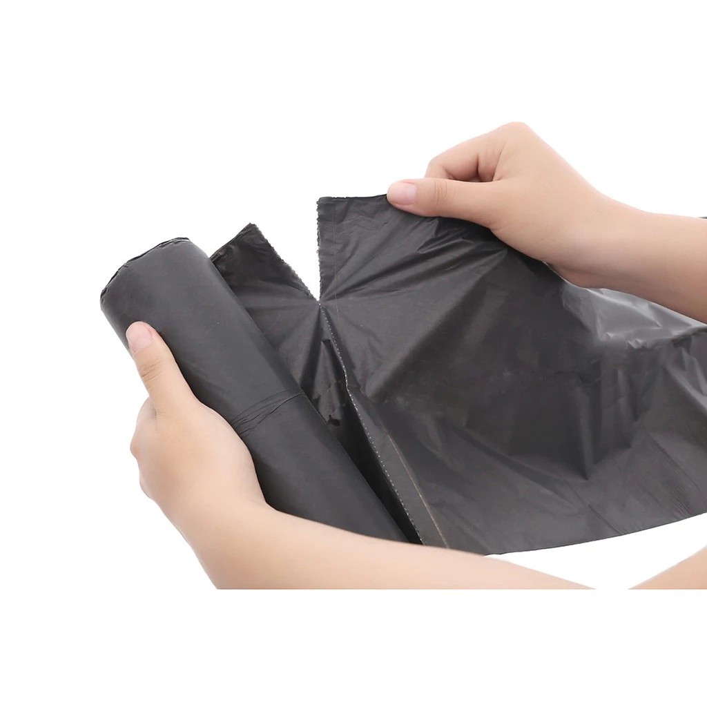 Set of 3 Rolls of Garbage Bags, size 55*65 cm, Black, Biodegradable, No Core - BA 1299