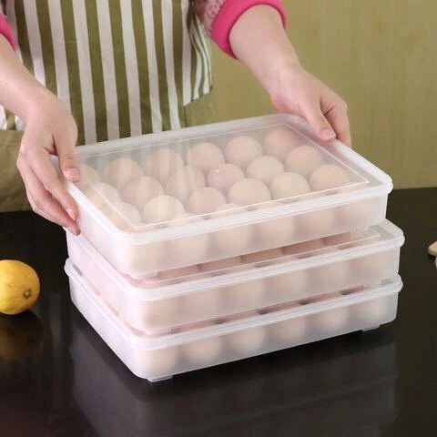 Combo of 3 egg boxes of 24 eggs AMIZIN Smart egg tray for refrigerator High-end product