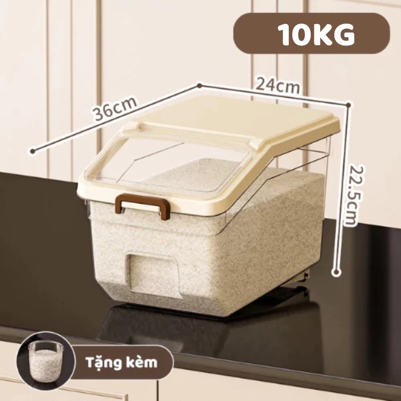 GADI Rice Container With Lid, Anti-Insect, Anti-Moisture, High-Quality Plastic Box For Rice, Cereals, Dry Goods