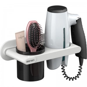 Bathroom Wall Mounted Hair Dryer Holder, High Quality OENON ABS Plastic Bathroom Shelf