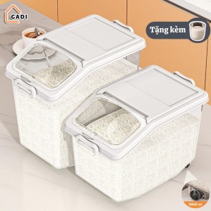 GADI Rice Container With Lid, Anti-Insect, Anti-Moisture, High-Quality Plastic Box For Rice, Cereals, Dry Goods