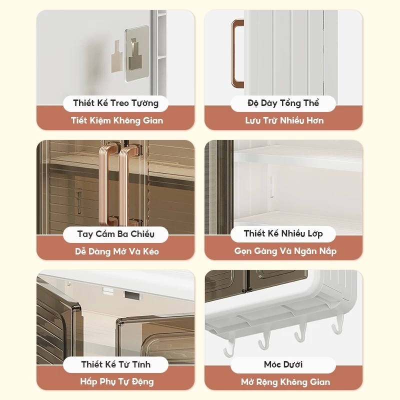 Multi-function bathroom wall cabinet for convenient kitchen storage, wall-mounted cosmetic cabinet