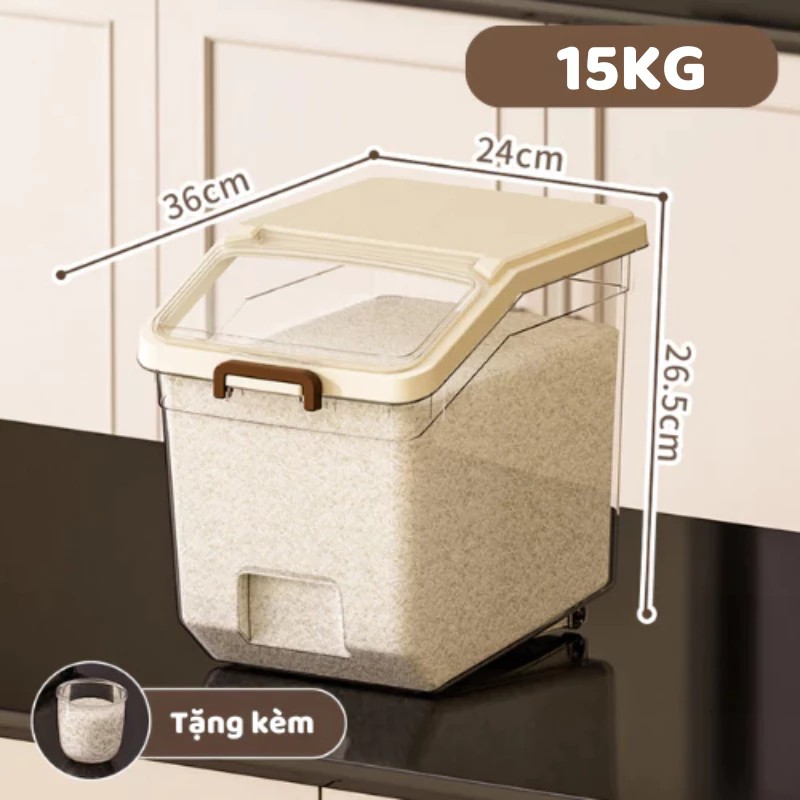 GADI Rice Container With Lid, Anti-Insect, Anti-Moisture, High-Quality Plastic Box For Rice, Cereals, Dry Goods