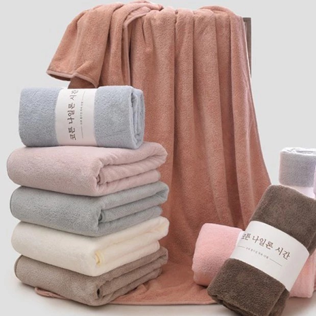 High Quality Korean Exported Bath Towel, Large Size 70x140cm - Super Soft, Super Durable - T978