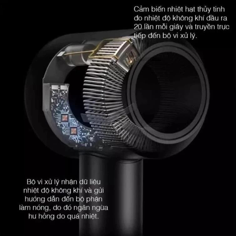Hair Dryer with 2 Hot and Cold Plates Helps Reduce Hair Loss and Dry Hair Quickly 2200W Capacity