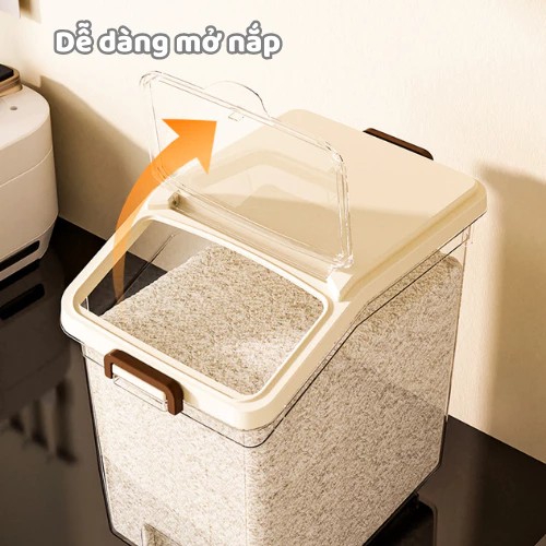 GADI Rice Container With Lid, Anti-Insect, Anti-Moisture, High-Quality Plastic Box For Rice, Cereals, Dry Goods