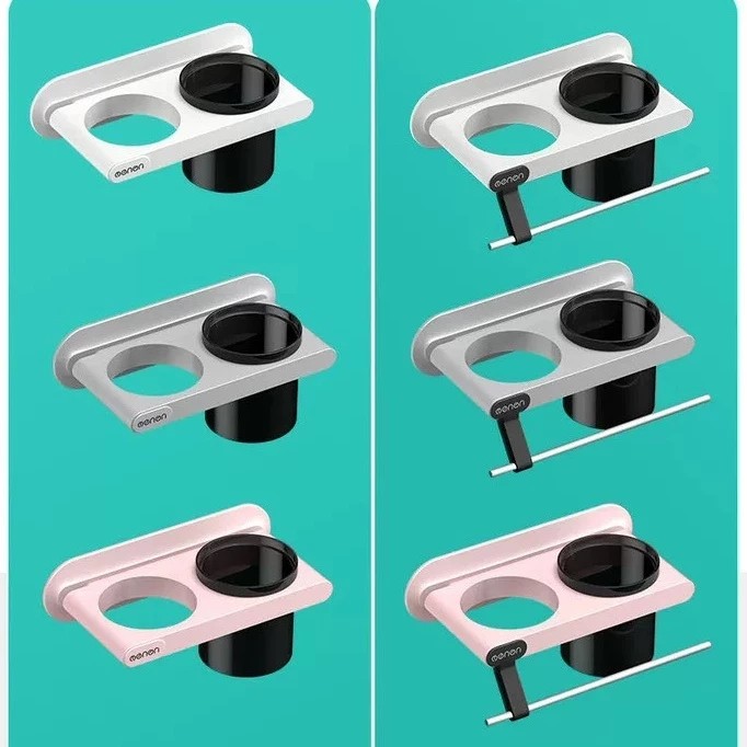 Bathroom Wall Mounted Hair Dryer Holder, High Quality OENON ABS Plastic Bathroom Shelf