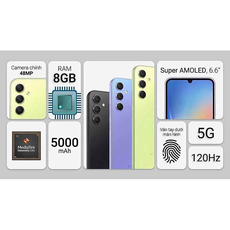 Samsung Galaxy A34 5G Phone (128GB/Silver)