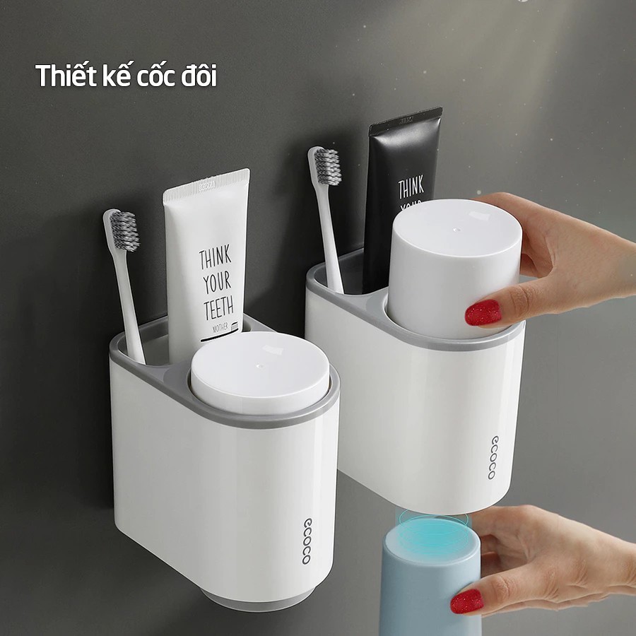 High-end ECOCO toothbrush holder. Comes with 2 cups 1905