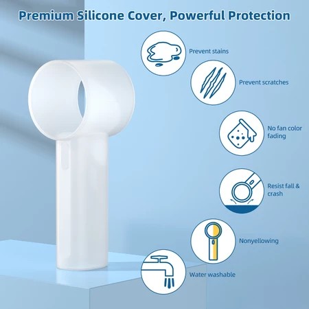 Goojodoq mini fan silicone protective cover, portable handheld fan, high speed fan, silicone case