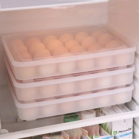 Combo of 3 egg boxes of 24 eggs AMIZIN Smart egg tray for refrigerator High-end product
