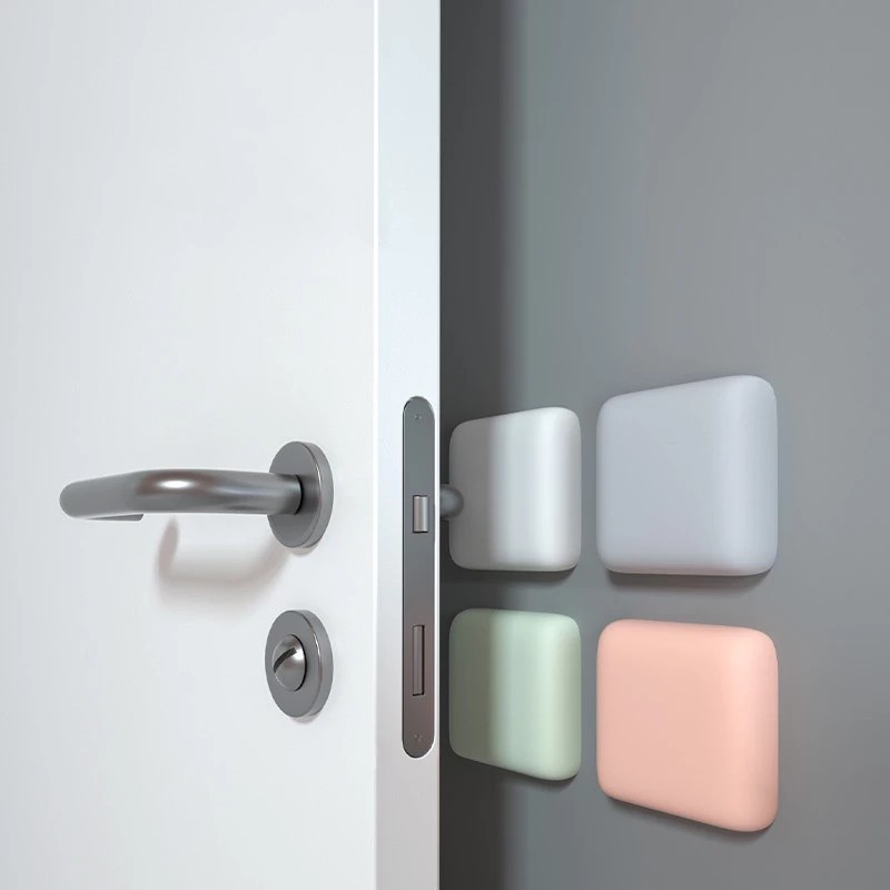 Anti-collision silicone door stopper, noise-reducing rubber wall sticker for cabinets and tables - Elliver
