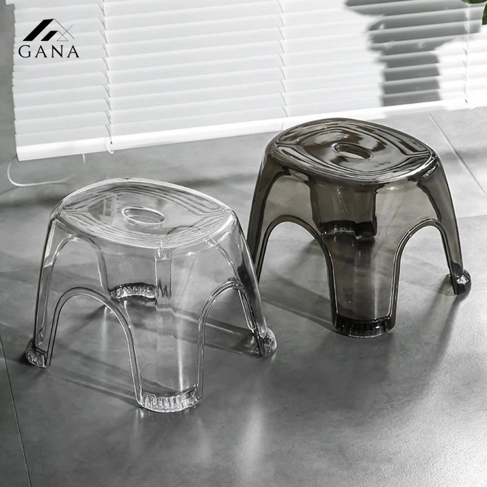 Transparent anti-slip plastic stool 21cm high🍀FREESHIP🍀Anti-slip plastic stool made of transparent Acrylic plastic