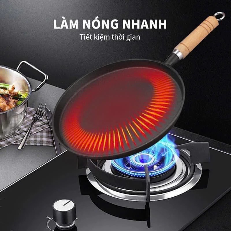 Non-Stick Cast Iron Pan for Baking Cakes, Cast Iron Pan for Pancakes, Non-Stick Frying Pan
