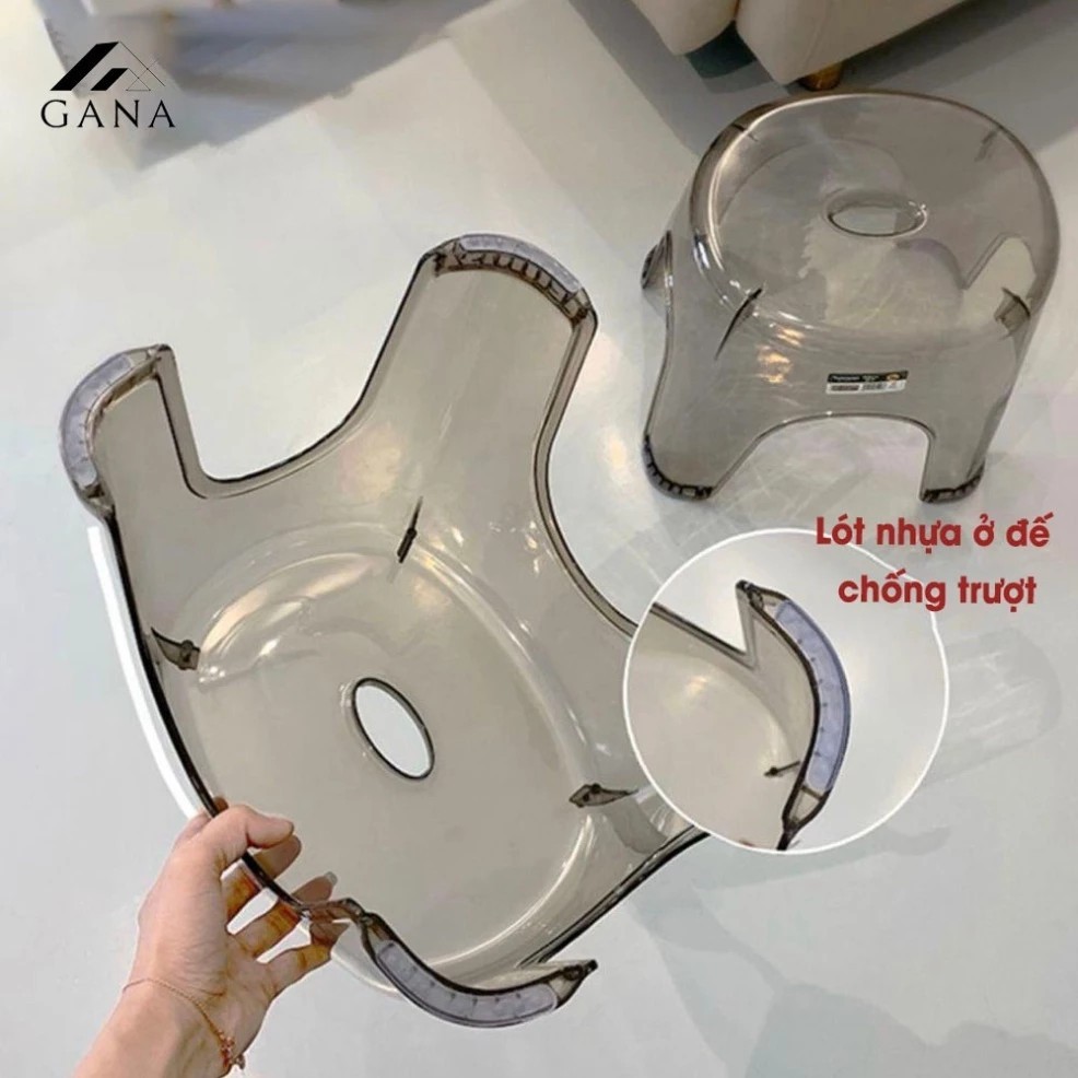Transparent anti-slip plastic stool 21cm high🍀FREESHIP🍀Anti-slip plastic stool made of transparent Acrylic plastic