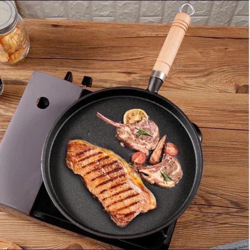 Non-Stick Cast Iron Pan for Baking Cakes, Cast Iron Pan for Pancakes, Non-Stick Frying Pan