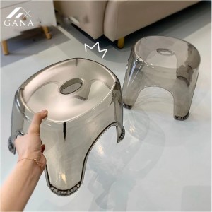 Transparent anti-slip plastic stool 21cm high🍀FREESHIP🍀Anti-slip plastic stool made of transparent Acrylic plastic